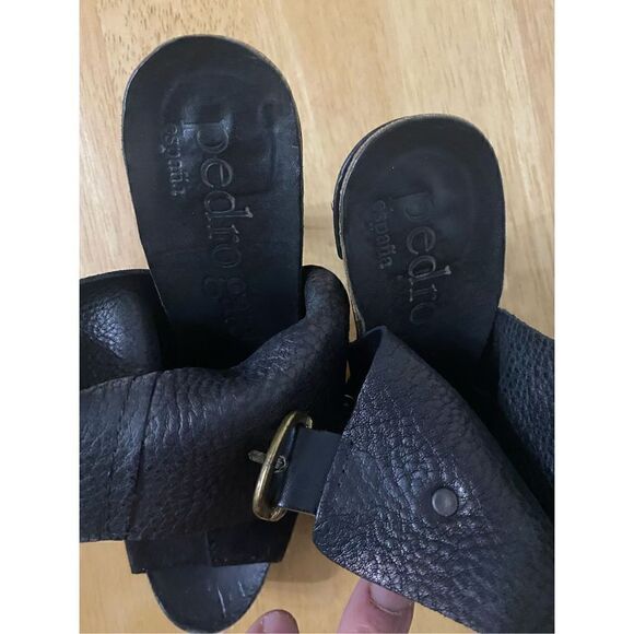 Pedro Garcia black suede peep toe heels - Picture 6 of 8